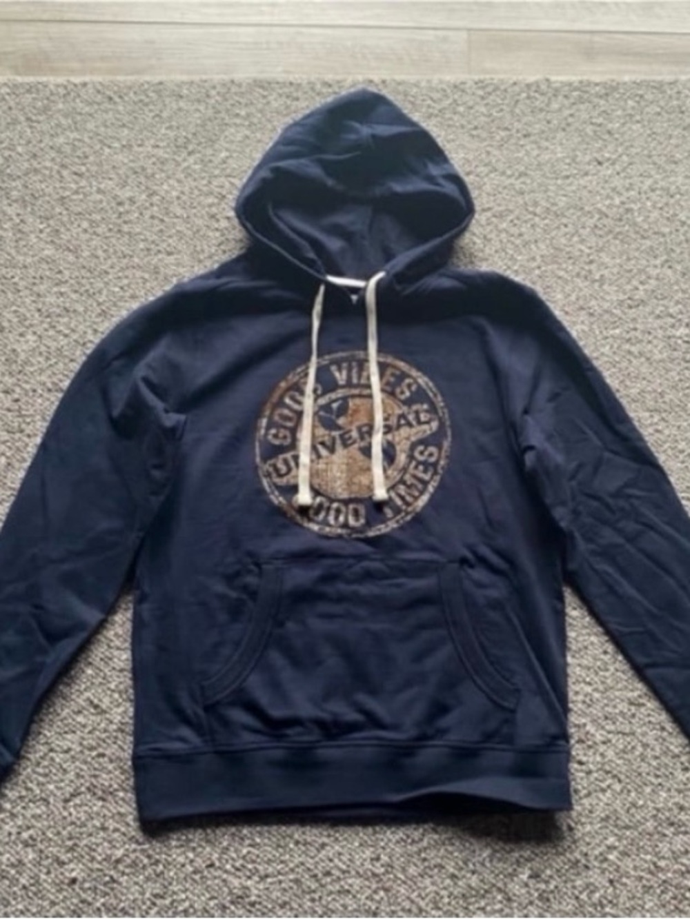 NWT Good Vibes Good Times Universal Hooded Sweatshirt, Sz S